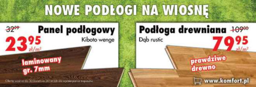 Nowe podłogi na wiosnę w Sklepach Komfort