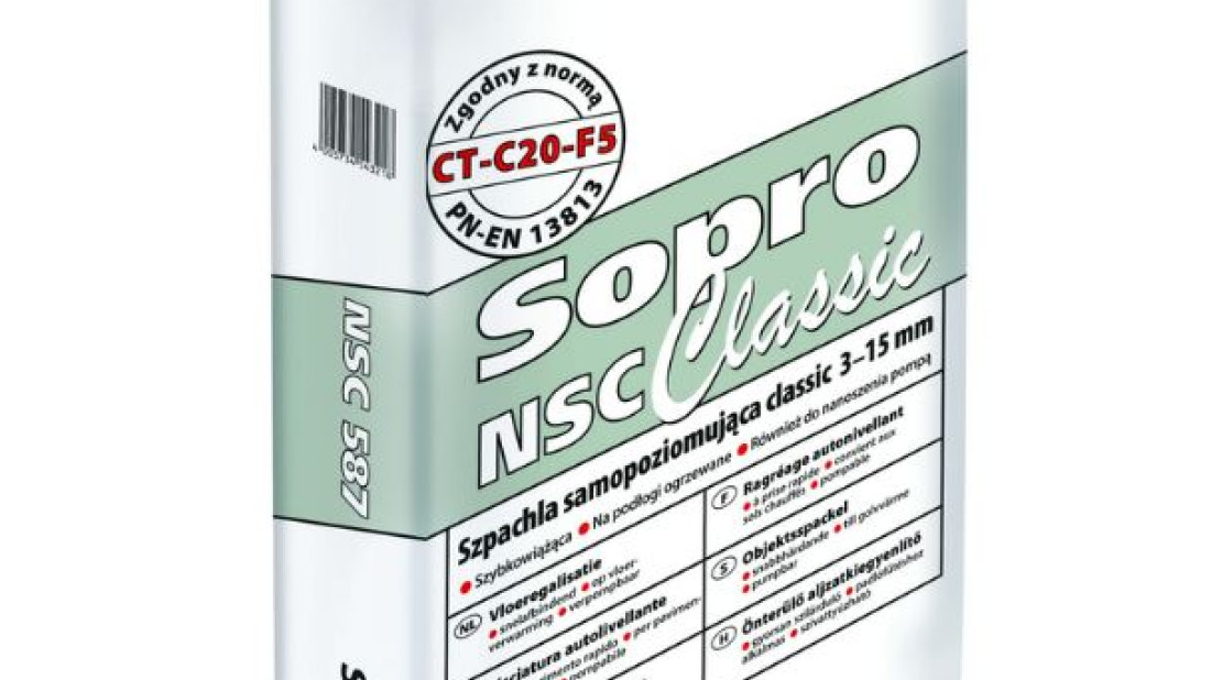 Sopro NSC 587 - szpachla samopoziomująca classic 3-15 mm z technologią mikrocementu