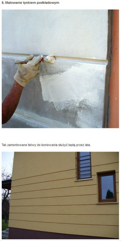 Montaż listew do boniowania