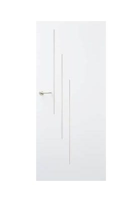 Wzór TIARA W4 w kolorze białym, z pionowymi listwami dekoracyjnymi firmy POL-SKONE