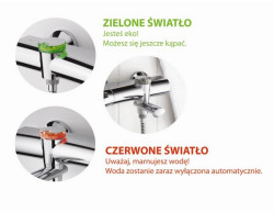 Oras Eterna - bateria, która kolorowym światłem pokazuje poziom zużucia wody  