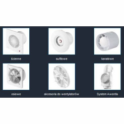 Wentylatory przemysłowe, łazienkowe, ścienne i sufitowe