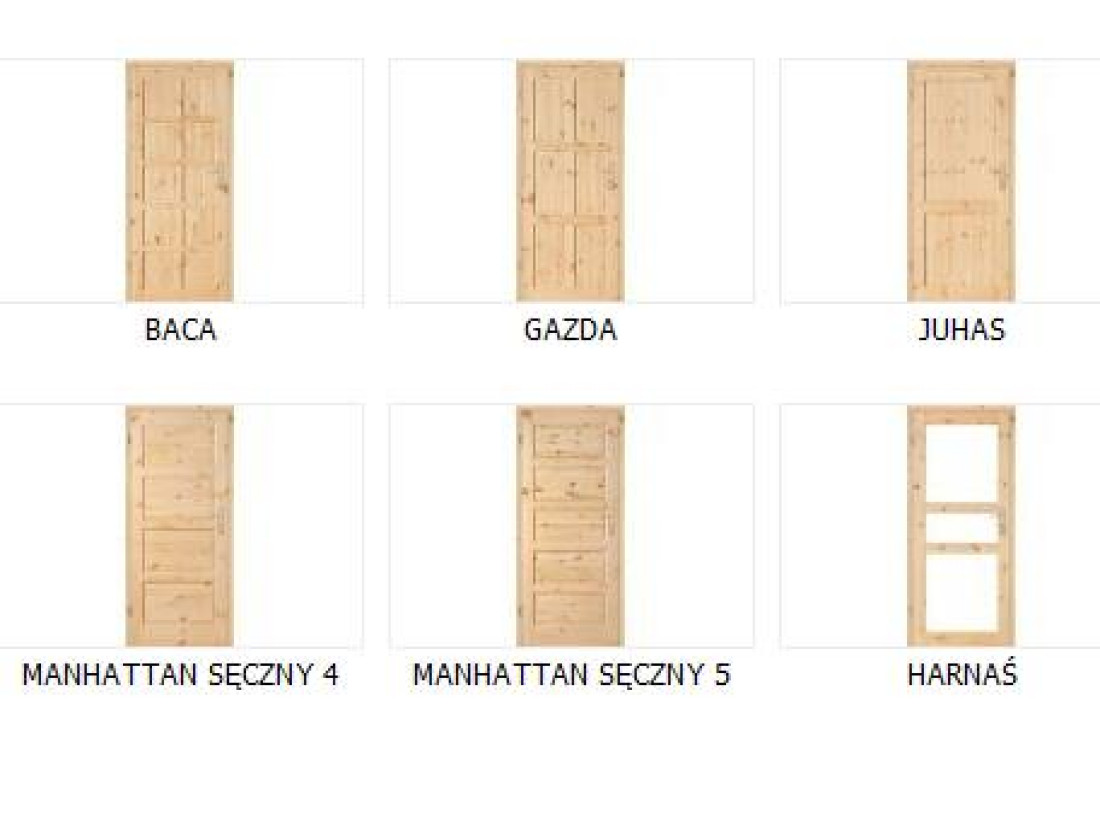Nowa kolekcja drzwi drewnianych sęcznych