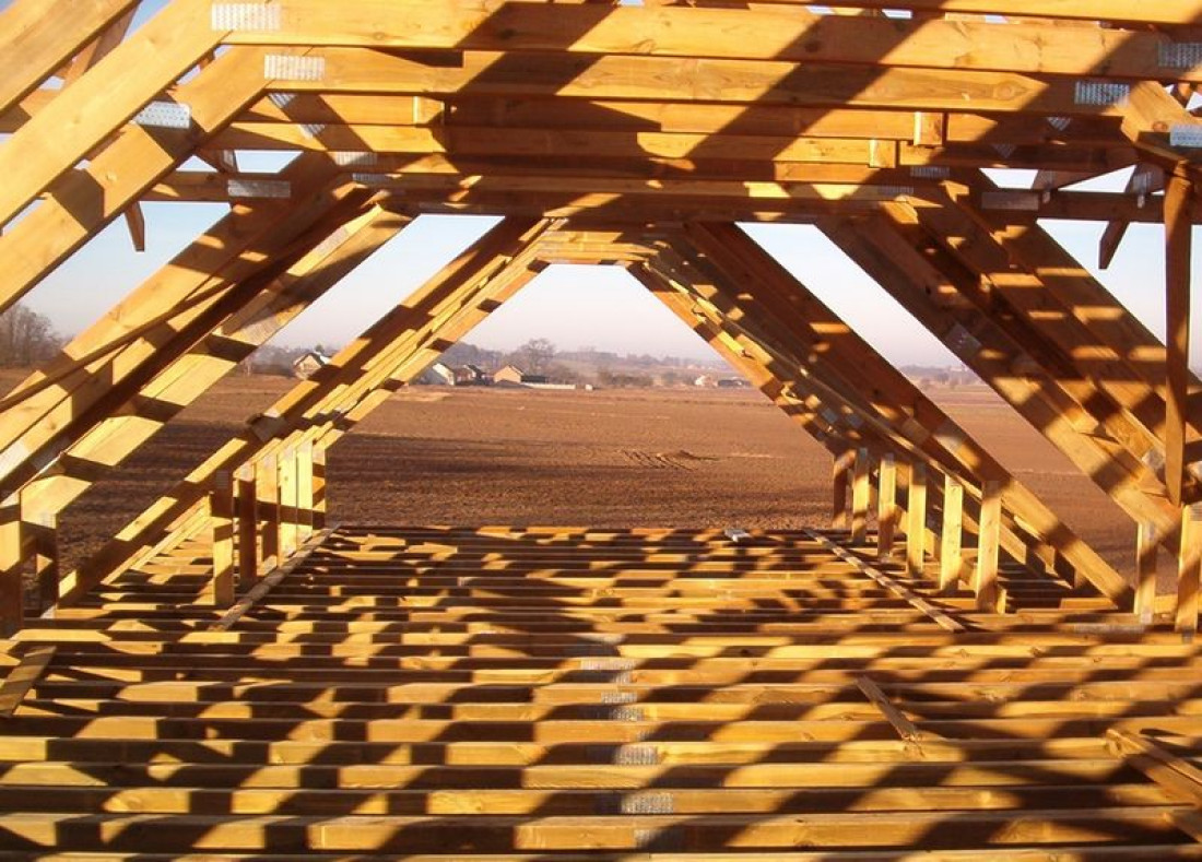 Konstrukcja dachowa drewniana realizowana przez Tartak Witkowscy