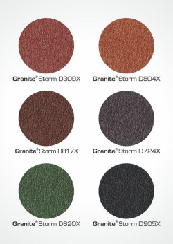 Dostępne kolory powłoki Granite® Storm