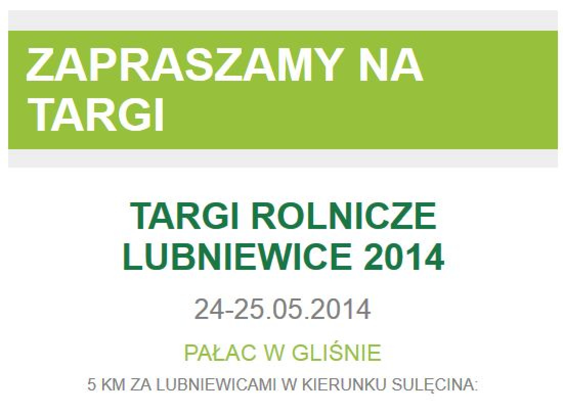 Firma Wiązary Burkietowicz zaprasza na targi rolniczne w Lubniewicach i Szepietowie