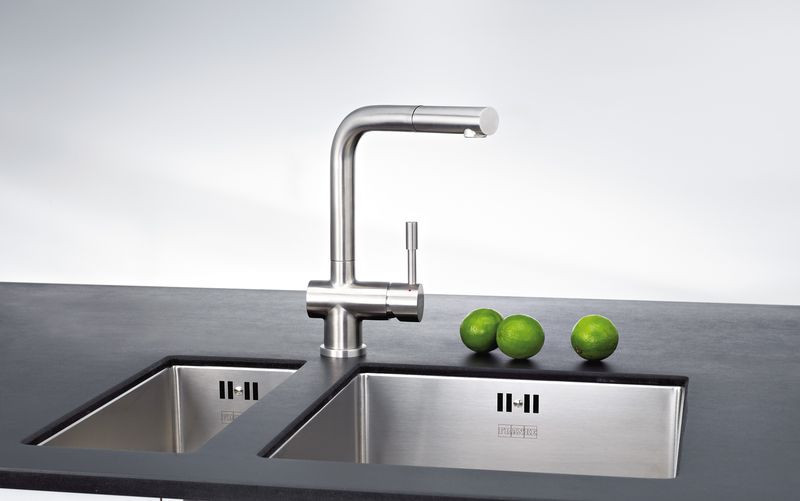 Franke - bateria i zlewozmywak ze stali szlachetnej