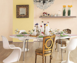 W prezentowanej aranżacji użyte zostały kolory z palety Entuzjazm: Morning Silk, Just Joy, Almond Allure.