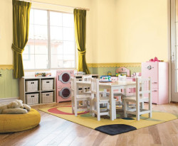 W prezentowanej aranżacji użyte zostały kolory z palety Entuzjazm: Mood Power, Maximum Freedom, Pistachio Dew.