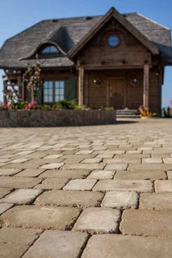 Buszrem - postarzana kostka Rroma kolor oliwka