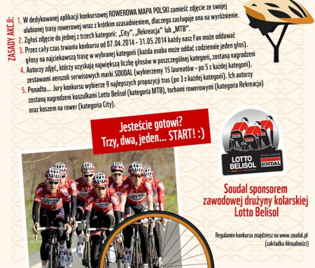 Wielki Konkurs Soudal - Tworzymy rowerą mapę Polski, trwa do 31.05.2014 r.