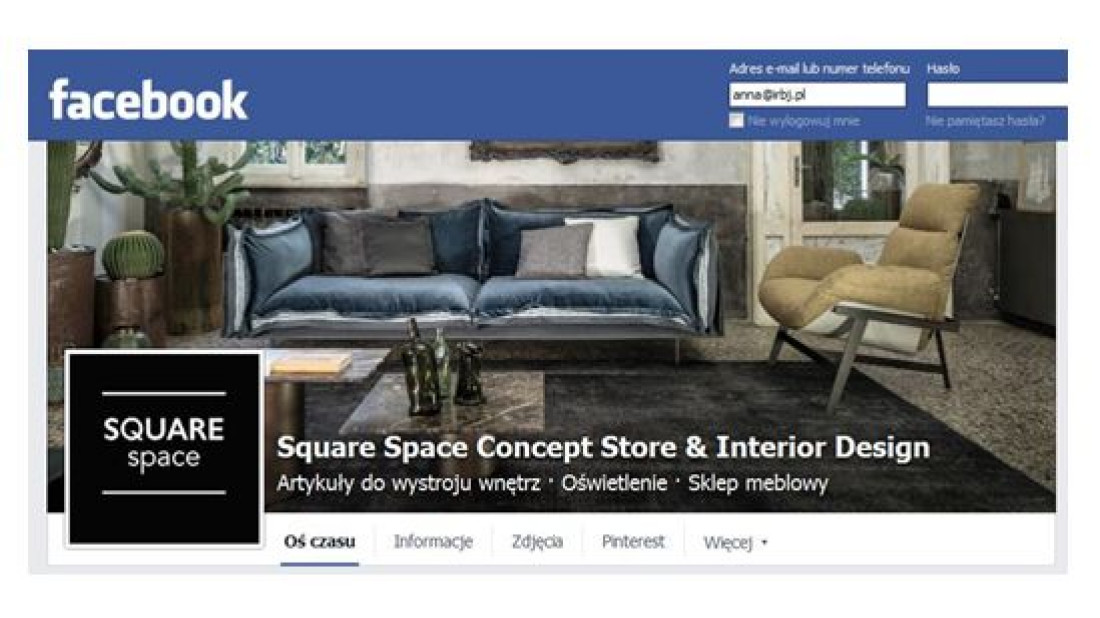 Bądź na bieżąco! SQUARE SPACE na facebooku!