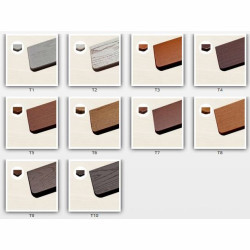 Parapety fornirowane z obrzeżem malowanym