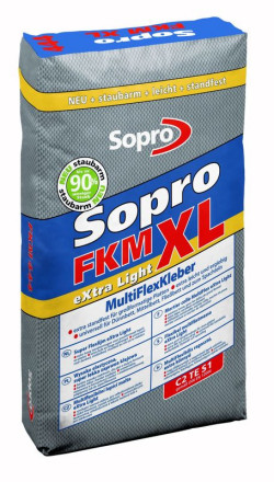 Elastyczna, upłynniona, cementowa zaprawa klejowa Sopro FKM® XL