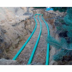 Gruntowy wymiennik ciepła GEOHEAT - na zewnątrz domu.