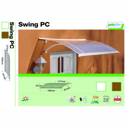 Zadaszenie SWING PC - kolor biały, brązowy