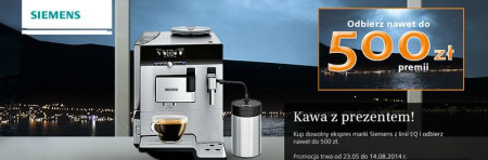 Kawa z prezentem - nowa akcja promocyjna marki Siemens trwa do 14.08.2014 r