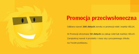 Promocja przeciwsłoneczna firmy VELUX trwa do 31.07.2014 r.