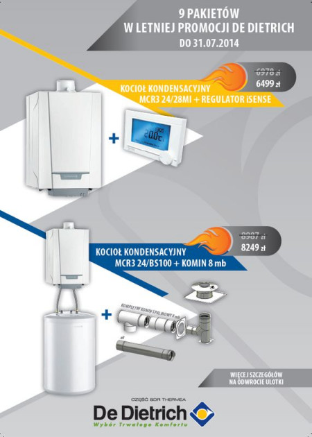 9 pakietów w letniej promocji De Dietrich tylko do 31.07.2014