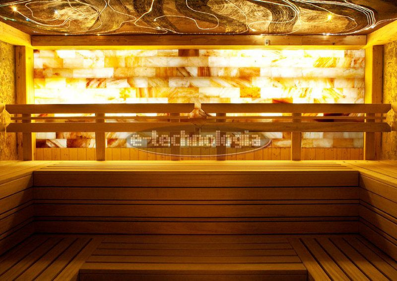e-technologia Wyjątkowe oświetlenie sauny i łaźni parowej