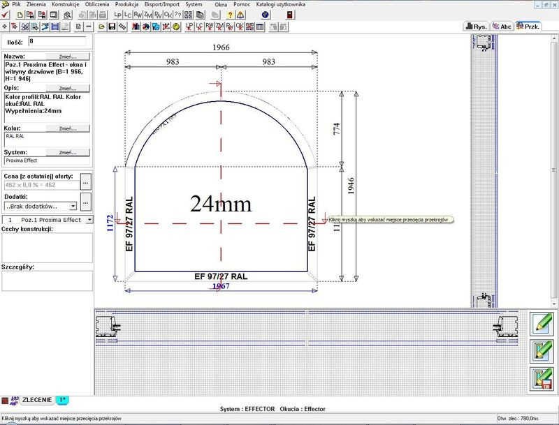 Nowość: Effector CAD - użyteczny program do projektowania konstrukcji stolarki aluminiowej