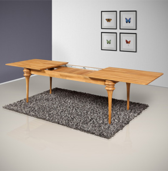 Stół z rozsuwanym blatem PARIS bukowy twardzielowy