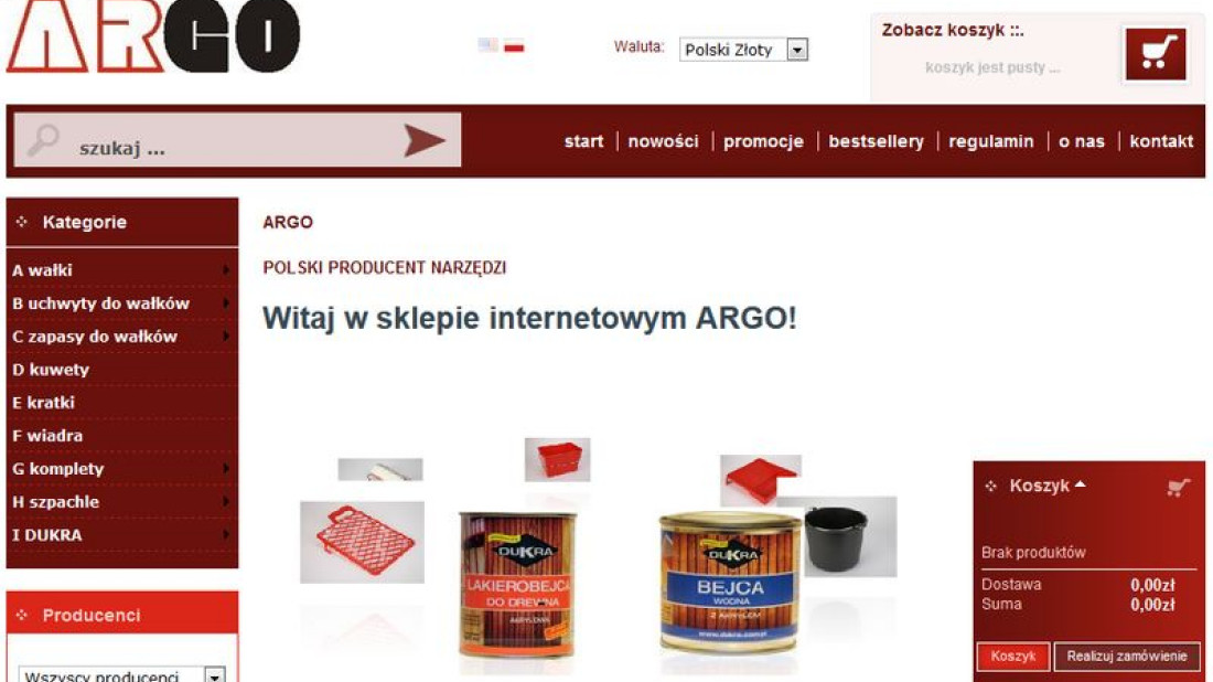 Sklep internetowy firmy ARGO