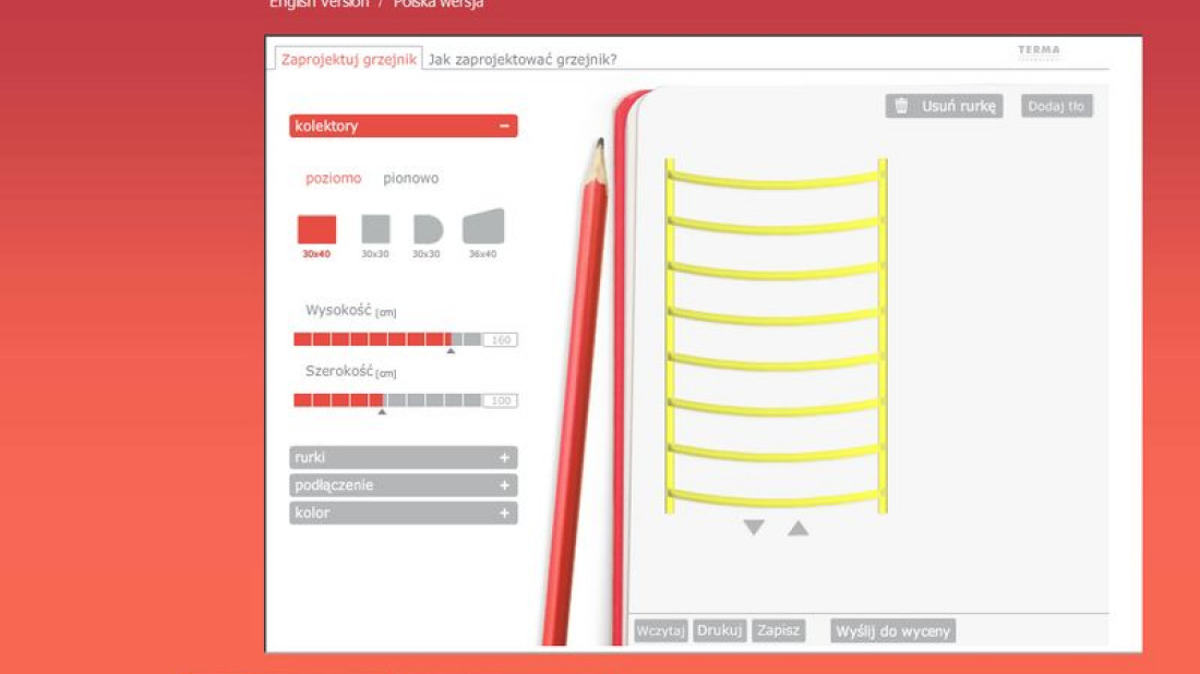 Zaprojektuj własny grzejnik z firmą Terma