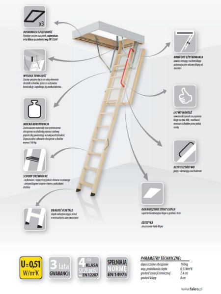 Super-termoizolacyjne schody strychowe - LWT firmy FAKRO