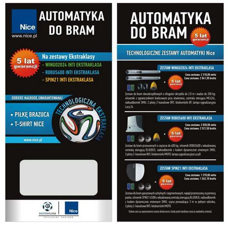 Technologiczna Ekstraklasa Nice w nowej odsłonie! 5 lat gwarancji w standardzie!