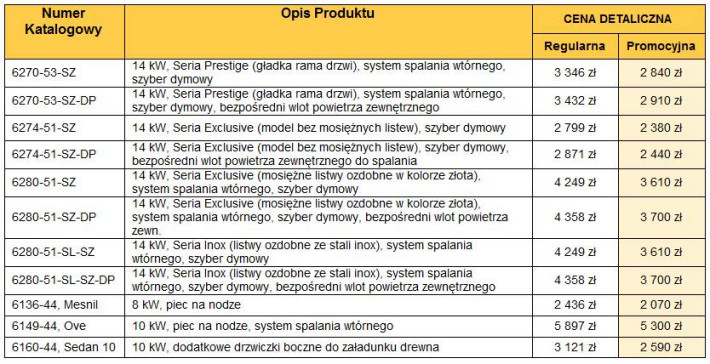 Komo Kominki - promocja jesienna