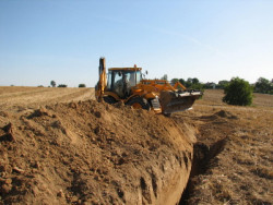 Kolektor poziomy do gruntowej pompy ciepła ECOPOWER - prace wiertnicze