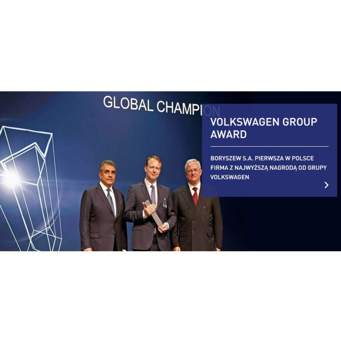 Grupa Boryszew wyróżniona Volkswagen Group Award