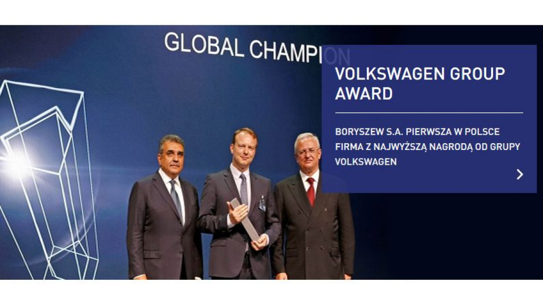 Grupa Boryszew wyróżniona Volkswagen Group Award