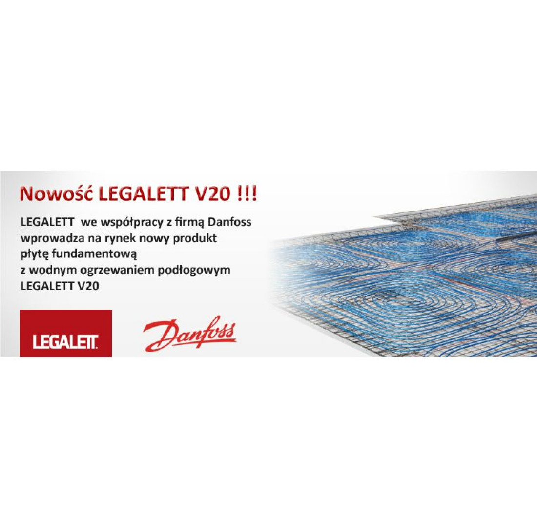 Płyta fundamentowa z wodnym ogrzewaniem podłogowym LEGALETT V20