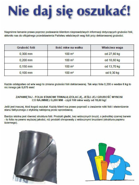 Nie daj się oszukać - ostrzega firma Fol-Tech