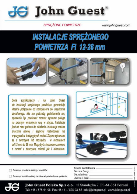 Instalacje sprężonego powietrza przedstawia John Guest Polska