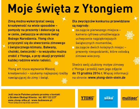 Konkurs na najlepszą rzeźbę zimową i świąteczną z Ytong