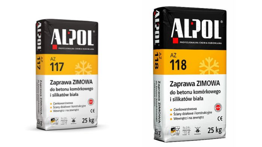 Nowość - dwie zaprawy zimowe ALPOL AZ 117 i AZ 118