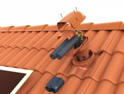 Dachówkowe przejście dachowe dla kolektorów słonecznych VILPE w ofercie Semi-Finland.pl