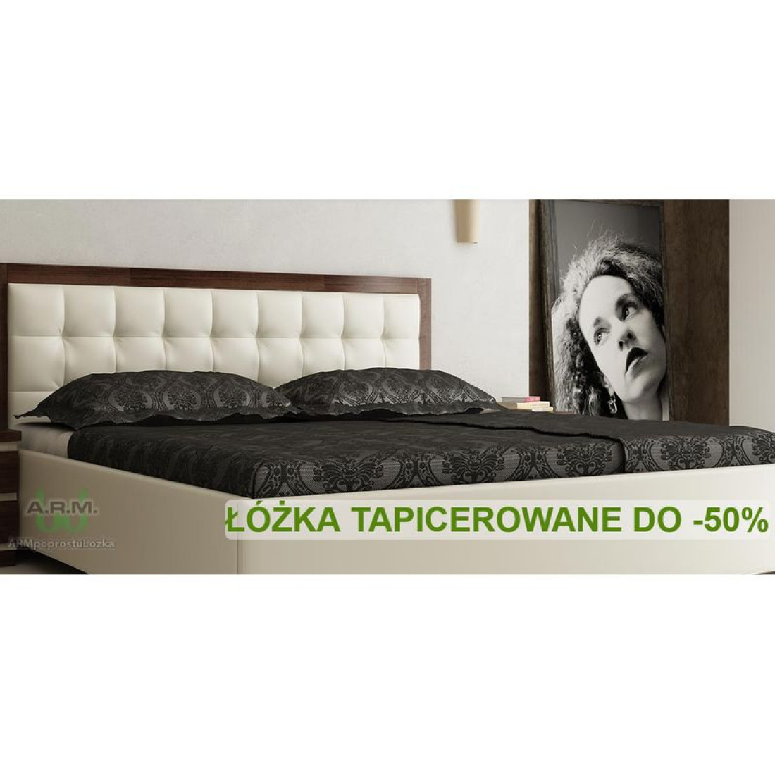 Do 50% rabatu na łóżka tapicerowane od producenta A.R.M. Mieczysław Różański