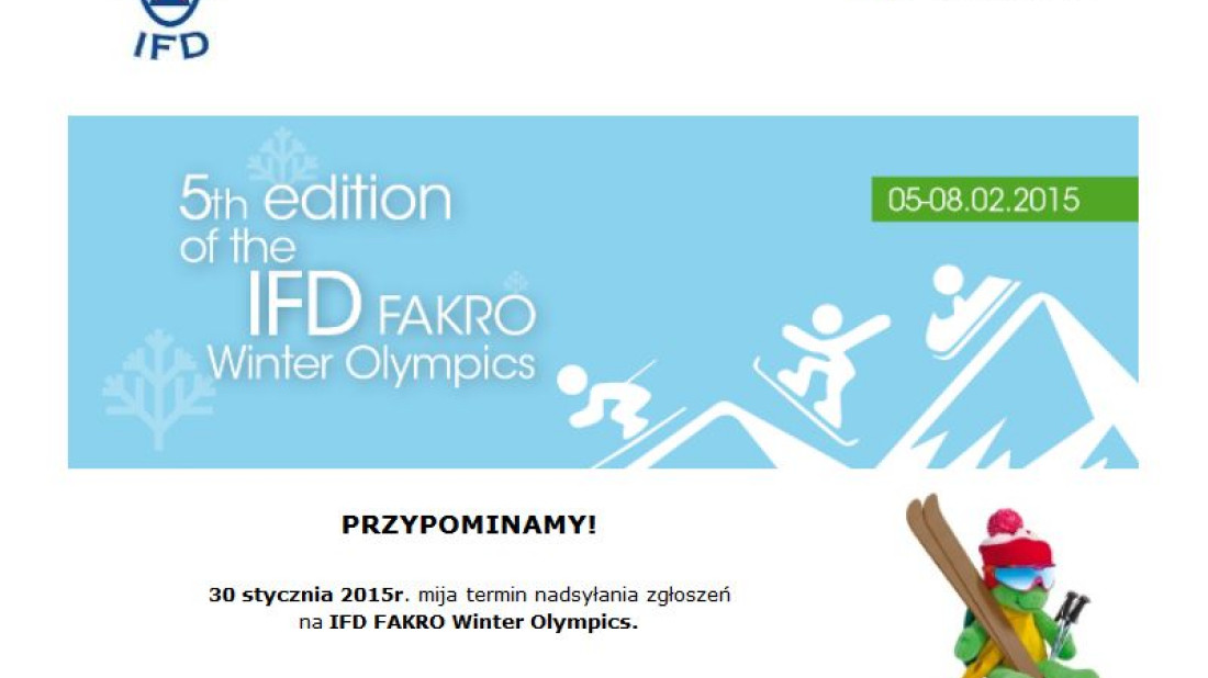 5-ta zimowa olimpiada IFD FAKRO Winter Olympics 05-09.02.2015