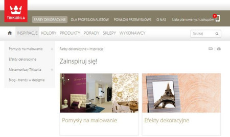 Nowa odsłona serwisu www.tikkurila.pl - zainspiruj się!