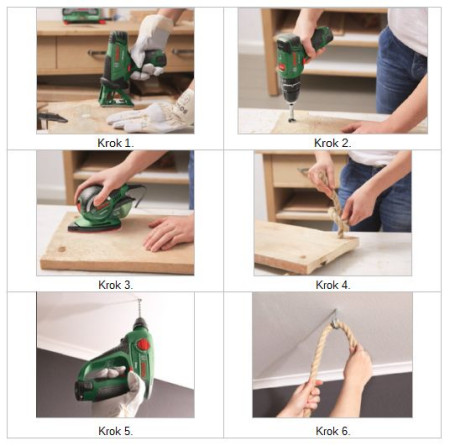 Zrób to sam radzi Bosch: wisząca półka nocna