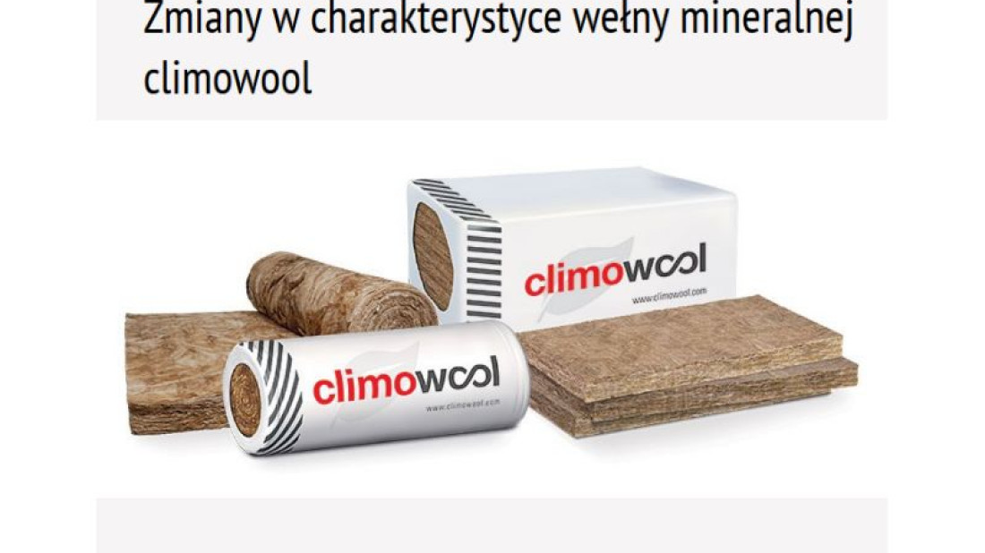 Zmiany w charakterystyce wełny mineralnej climowool