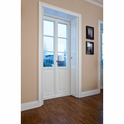 GD-1 Drzwi drewniane na wymiar balkonowe z okiennicą