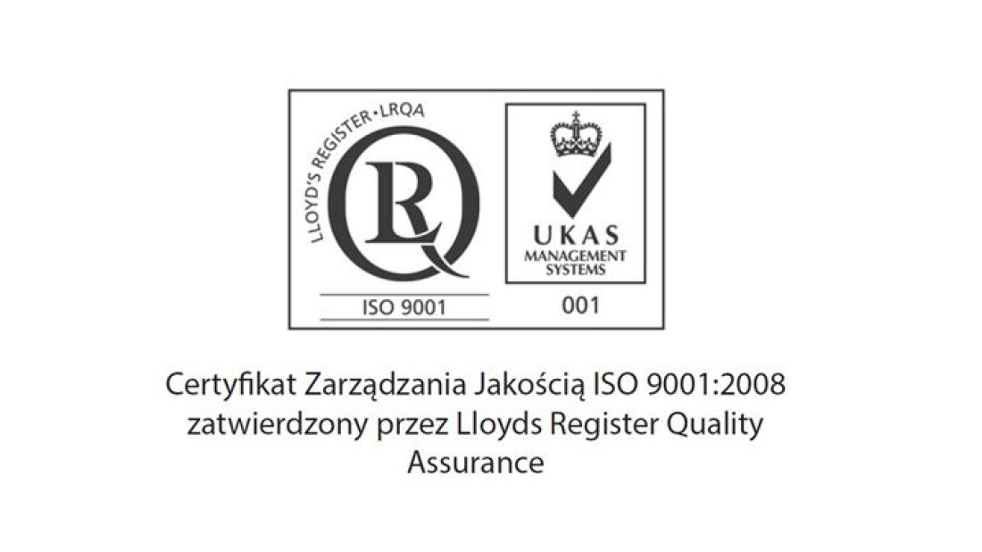 Certyfikat Zarządzania Jakością ISO 9001:2008 dla Donimet
