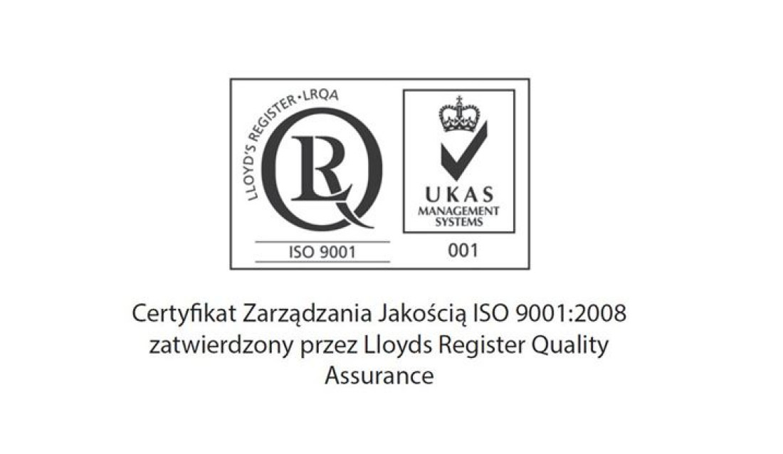 Certyfikat Zarządzania Jakością ISO 9001:2008 dla Donimet