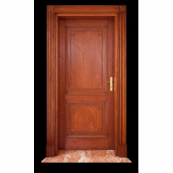 GD-9 Drzwi drewniane na wymiar wewnętrzne, Mahoń z rozetami