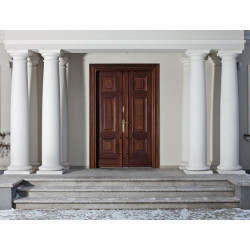 GD-2 Drzwi drewniane na wymiar zewnętrzne dworek polski, Mahoń